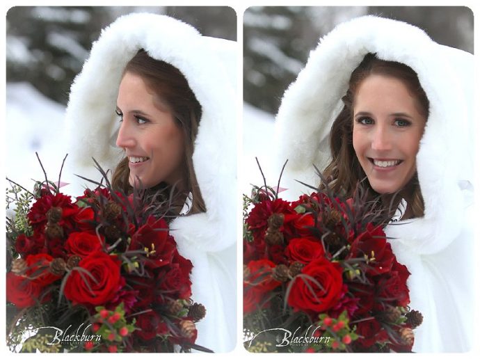 Winter Bride in Snow Photo