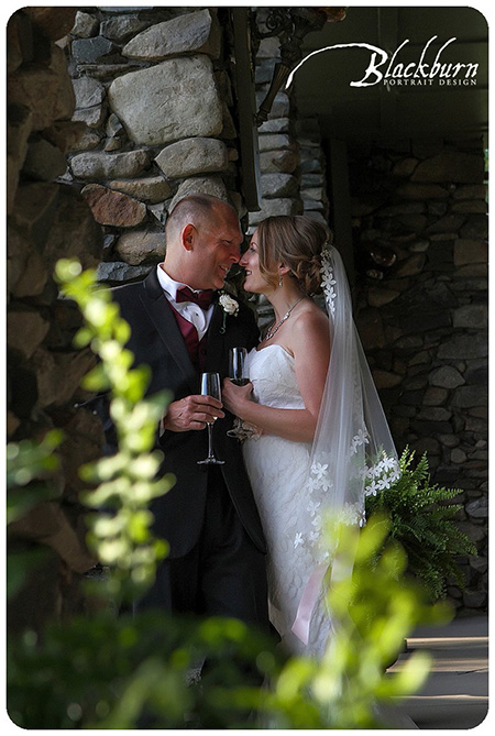 Bride and Groom Photo at the Crooked Lake House