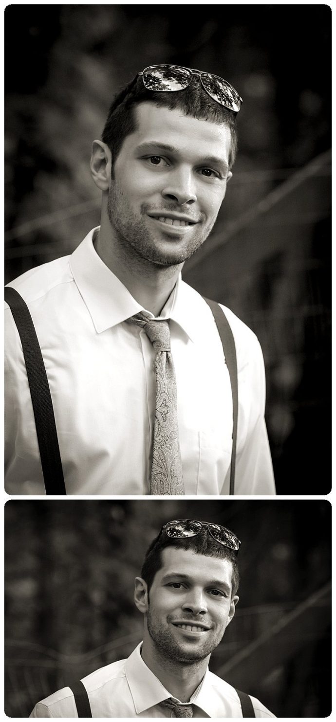 groom portraits black and white