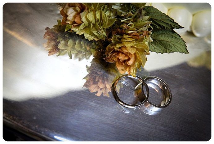 Wedding rings detail photo
