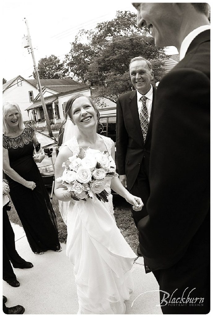 Black and White Saratoga Wedding Photo
