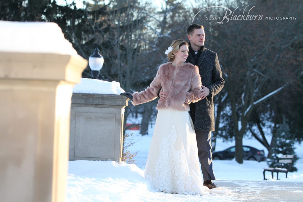 Congress Park Winter Wedding Photo