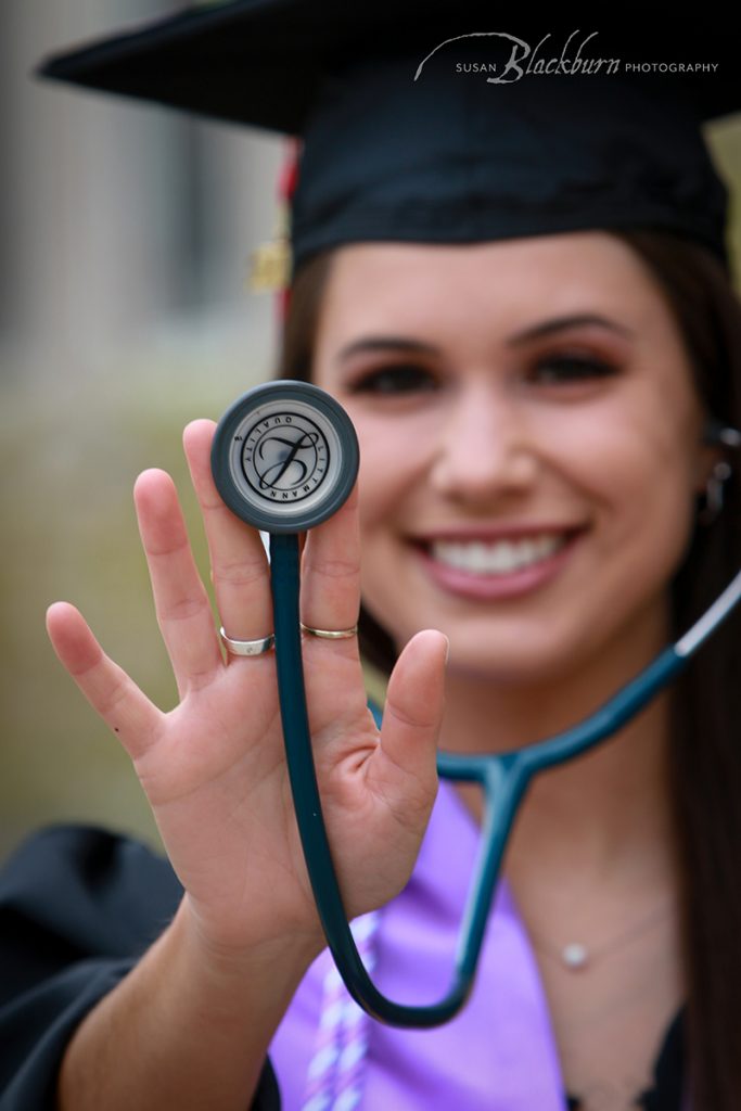 Plattsburgh Nursing Grad Cap and Gown Photo